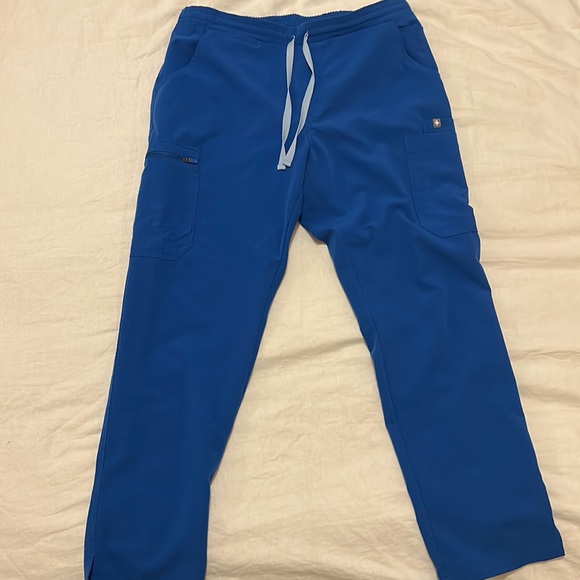 Women’s Royal Blue Yola- Petite Skinny Scrub Pants - Picture 1 of 3